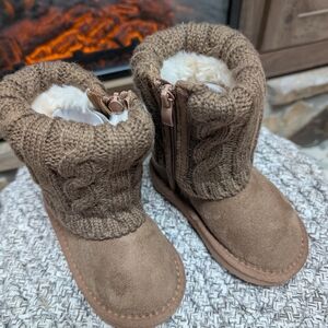 1 Left!!  Brown Plush Lined Toddler Boots